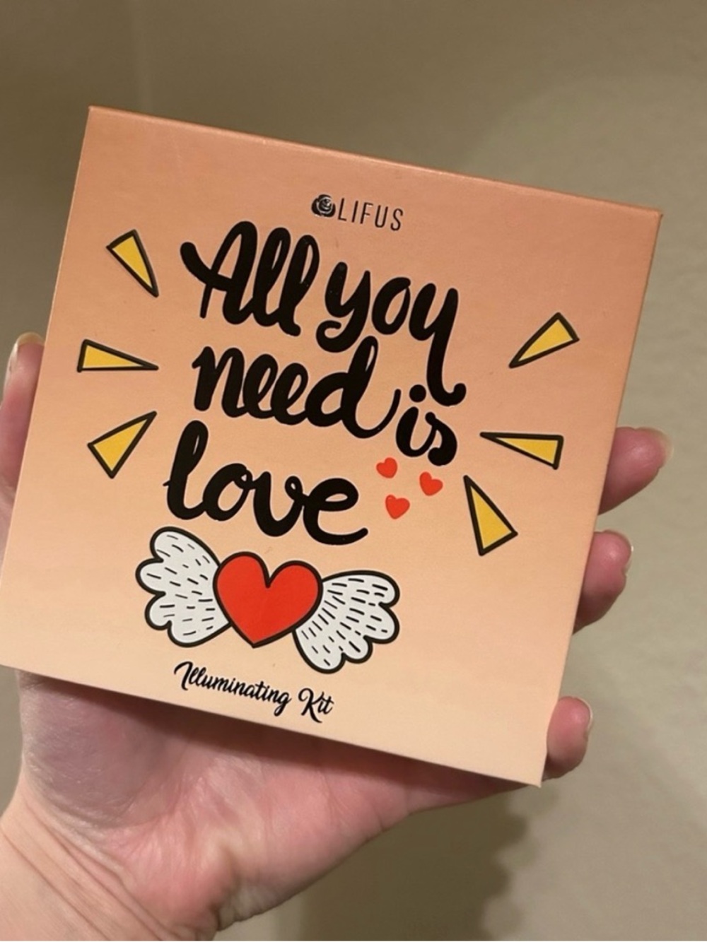 LORAC Peach-Pink Heart Motif Illuminating Palette Box